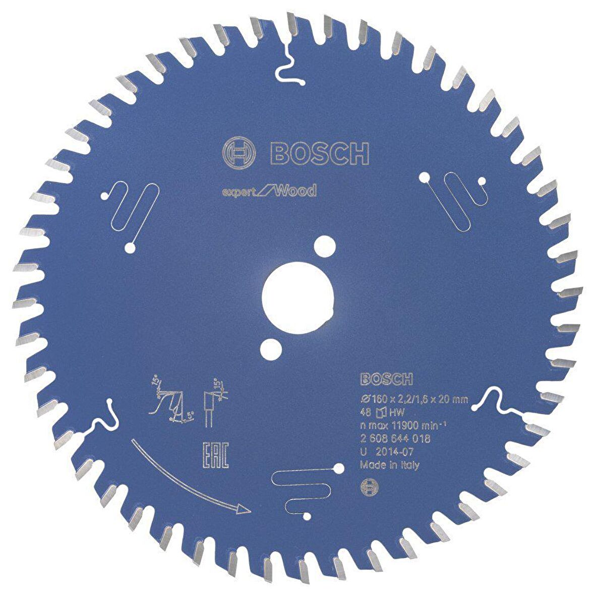 Bosch Ahşap Daire Kesme Bıçağı 160*20 mm 48 Diş Expert 2608644018